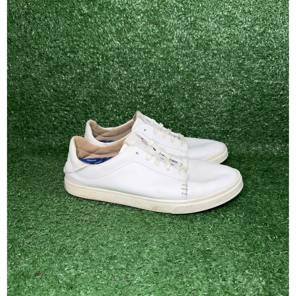 Olukai Pehuea Li 'ILI Women's Size 6.5 Casual White Leather Sneakers Shoes - Picture 1 of 9